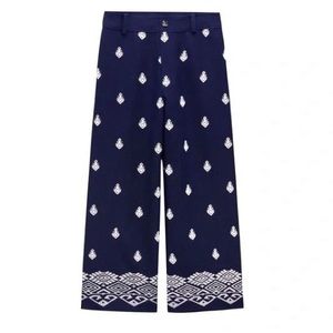 Zara Linen Printed Pants